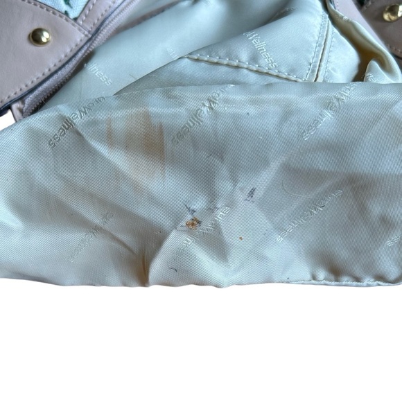 Euro Wellness Bamboo Handle Floral Canvas Shoulder Bag Cream Multicolor Purse - Picture 5 of 8